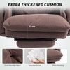 Reclining Executive Computer Desk Chair, Ergonomic Office Chair with Footrest and Thickly Padded, Coffee