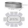 Galvanized Raised Garden Bed, 5 x 3 x 1 ft Modular Metal Garden Beds with Rubber Strip Edging, Silver