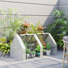6' x 3' x 3' Portable Tunnel Greenhouse Outdoor Garden Mini with Large Zipper Doors & Water/UV PE Cover White