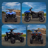 Qaba 6V Kids ATV, 4 Wheeler Electric Ride on Car with Music and LED Headlights, for Ages 37-72 Months Boys and Girls, Blue