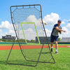 Soozier 4 x 5.7ft Volleyball Rebounder Net with Strike Zone, Baseball Lacrosse Training Net for Pitching and Fielding