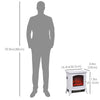 Electric Fireplace Heater, Freestanding Fireplace Stove with Realistic Flame Effect, Overheat Safety Protection, 750W/1500W