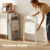 Folding Chairs 6 Pack, Plastic Foldable Chairs with Vent, Carry Hole and Steel Frame for Home, Office, Dining