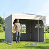 9.6 x 9.6 ft Pop Up Canopy Tent with 3 Sidewalls, UPF 50+ 1-Button Push Easy Setup Outdoor Instant Canopy, Light Grey