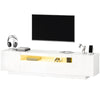 Entertainment Center with RGB LED Lights, TV Stand for 65-85 Inch TV, Modern TV Table for Living Room, High Gloss White