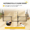 Foldable Dog Playpen Indoor for Small Medium Dogs with Door, for Stairway, Doorway, Hallway, Black