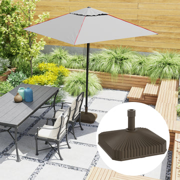 Patio Umbrella Base Umbrella Stand, Heavy Duty Outdoor Umbrella Stand Base 17.7