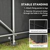 5' x 8' Outdoor Storage Shed, Heavy Duty Galvanized Steel Portable Shed for Bike, Motorcycle, Garden Tools, Black