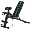 Soozier Foldable Press Bench Adjustable Dumbbell, Weight Training Bench Exercises Gym Chair, Black & Red