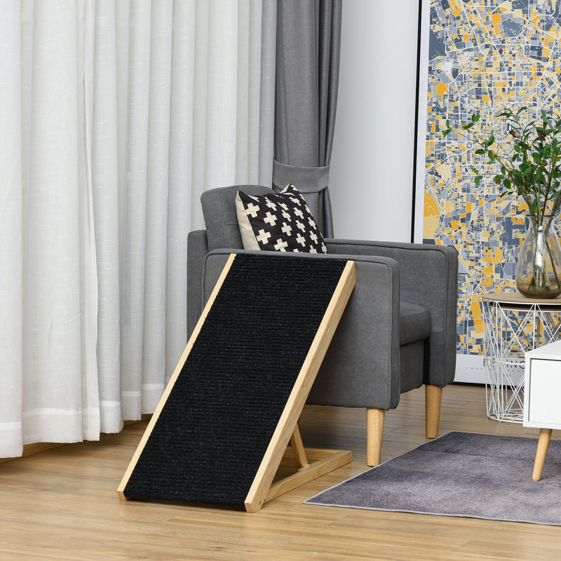 Dog Ramp Foldable Pet Ramp for Bed Couch, Height Adjustable, for Cats Large Dogs with Non Slip Carpeted Surface