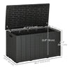 81 Gallon Garden Storage Box, Waterproof  Double Wall Storage Container with Wheels and Handles, Black