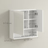 Medicine Cabinet, Wall Mounted Bathroom Mirror Cabinet with Mirrored Door, Adjustable Shelf and Soft Close Mechanism