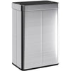 14.5 Gallon Sensor Can, Automatic Garbage Can with Soft-Close Butterfly Lid, Fingerprint-Proof Stainless Steel, Silver