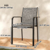 Stackable Patio Chairs Set of 4, Outdoor Dining Chairs with 20