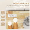Kitchen Island with Power Outlet and Drop Leaf, Rolling Kitchen Cart with 2 Drawers and Adjustable Shelves