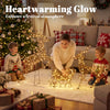 3-Piece Lighted Reindeer and Sleigh Set, PP Rattan Outdoor Christmas Decoration with LEDs, 8 Modes, Daily Timer
