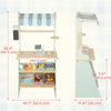 Qaba Wooden Dishwasher Playset, Play Sink Toys with Faucet, Turning Knobs and Accessories, Gift for Boys Girls Toddlers
