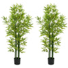 5FT Artificial Bamboo Tree, Faux Decorative Plant in Nursery Pot for Indoor Decor, Set of 2