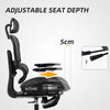 Mesh Office Chair with 3D Armrest, High Back Desk Chair with Lumbar Support, 135° Reclining, Adjustable Headrest, Black