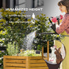 Raised Garden Bed with Folding Side Table, Elevated Wood Planter Box for Flowers and Vegetables, Use for Patio, Balcony