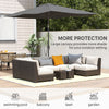 6.5x10ft Patio Umbrella, Rectangle Market Umbrella, Dark Grey