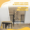 Extra Tall Dog Gate with Door, Pressure Fit, Auto Close, Double Locking for Doorways Hallways Stairs, 29