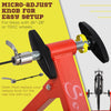 Soozier Bike Trainer Magnetic Bicycle Stand Indoor Exerciser w/ Quick Release Skewer, 5 Levels Resistance, Red