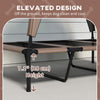 Raised Dog Bed Cooling Dog Cot w/ Canopy Washable Breathable Mesh, for Large Dogs, Coffee