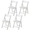 4 Pack Folding Chairs, Foldable Resin Chair with Padded Seat, Portable Indoor Outdoor Seat for Office Events Dining