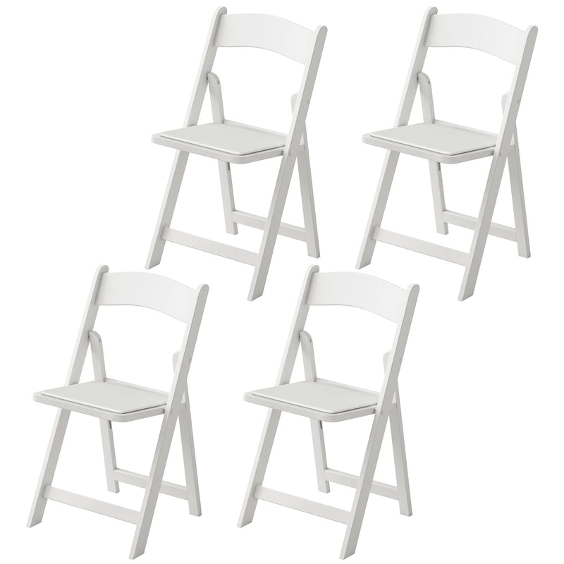 4 Pack Folding Chairs, Foldable Resin Chair with Padded Seat, Portable Indoor Outdoor Seat for Office Events Dining