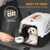 Airline Approved Pet Carrier for Mini Dogs and Cats with Steel Wire Door, Water Bowl, for Car, Airplane, Outdoor, Balck