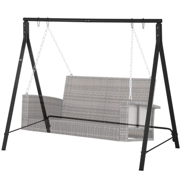 Metal Swing Stand Swing Frame, Hanging Chair Stand Only, 528 LBS Weight Capacity, for Backyard, Patio, Lawn, Black