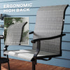 Outdoor Swivel Dining Chairs Set of 2, High Back Swivel Chairs with All Weather Mesh for Deck, Backyard, Poolside