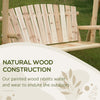 Freestanding 6.5' Wooden Loveseat Traditional Farmhouse Style Log Swing Natural Wood