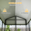 Outdoor Dog Kennel with Roof, 6' x 4' x 6' Heavy Duty Welded Wire Dog Playpen Enclosure with Escape-proof Lock