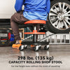 Rolling Garage Stool, 300 LBS Capacity Mechanic Stool with 2.5