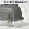 Enclosed Stainless Steel Litter Box, Metal Cat Litter Box with Scoop, Deodorizer Bag, Handle, Easy to Clean