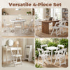 4 Pack Folding Chairs, Foldable Resin Chair with Padded Seat, Portable Indoor Outdoor Seat for Office Events Dining
