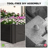 Vinyl Raised Garden Bed Kit, 3-Tier Elevated Garden Box with Open Bottom, DIY Assembly, Outdoor Raised Planter Box