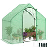 6 x 3.3 x 5.5ft Walk-in Garden Greenhouse with Door & Top Window, Portable Mini Greenhouse for Plants Flowers Herbs Tomatoes, Outdoor Hot House Growing Tent with Steel Frame & PE Cover