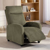 Fabric Recliner Sofa Manual Recliner, Home Theater Seating Single Reclining Sofa Chair with Padded Seat for Living Room, Dark Green