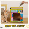 2 in 1 Cardboard Cat House, Cat Scratcher for Indoor Cats with Scratching Board & Catnip
