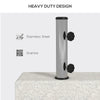 55 lbs Half Granite Parasol Base, Outdoor Umbrella Stand Weight for 1.3