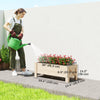 3.3 x 1.2 x 1.2 ft Garden Raised Bed Planter Grow Containers for Outdoor Patio Plant Flower Vegetable Pot, Natural