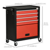 4-Drawer Tool Chest with 4 Wheels, Rolling Tool Box and Storage Cabinet, Portable Tool Organizer for Garage
