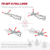 6ft Prelit Pencil Artificial Christmas Tree, Flocked Xmas Tree with Remote, Dual Colour LEDs, 429 Tips, Metal Stand