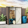 5' x 3' Outdoor Storage Shed, Steel Garden Shed with Single Lockable Door, Tool Storage Shed for Backyard