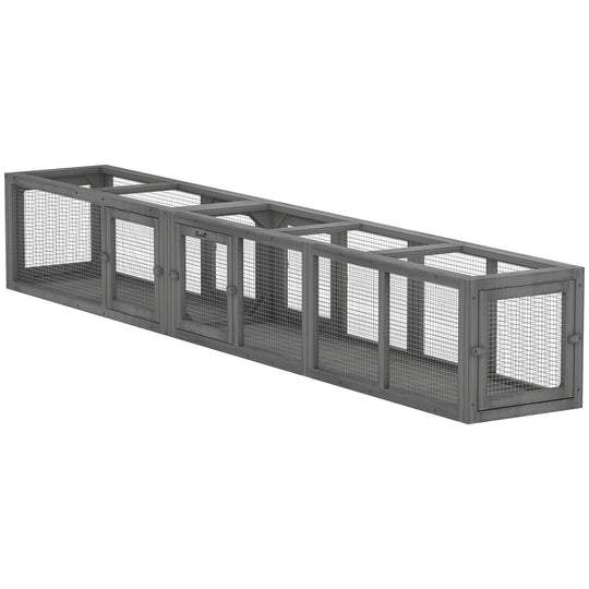 Cat Tunnel, Outdoor Cat Enclosure with Combinable Design, 8 Doors, 98