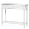 Hallway Console Table, Modern Entryway Table with 2 Drawers, Storage Shelf, Turned Legs for Living Room, Bedroom
