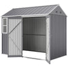 8.5' x 5.5' Metal Garden Storage Shed, Outdoor Tool Storage House with Lockable Door, Vents, Sloped Roof